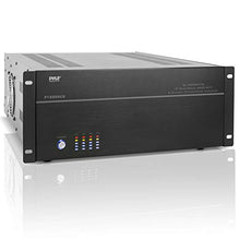 Load image into Gallery viewer, 4 Multi-Zone Stereo Amplifier - 19” Rack Mount, Powerful 8000 Watts with Speaker Selector Volume Control & LED Audio Level Display - 4-Ch. Bridgeable Switches - Pyle PT8000CH