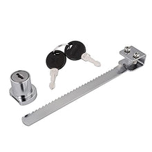 Load image into Gallery viewer, Kitmose Sliding Glass Door Ratchet Lock with Chrome Finish, Keyed Alike, Drawer Display Case Showcase Security Locks 5 Pack with 10 Keys, Fit Thickness 0.15"-0.3"