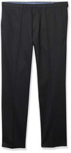 Load image into Gallery viewer, Haggar mens Premium No Iron Khaki Straight Fit Flex Waistband Flat Front Pant, Black, 32x36