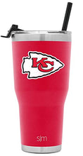 Load image into Gallery viewer, Simple Modern NFL Kansas City Chiefs 30oz Tumbler with Flip Lid and Straw Insulated Stainless Steel Travel Mug Classic