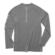 Load image into Gallery viewer, Huk Men's Pursuit Vented Long Sleeve 30 UPF Fishing Shirt, Sharkskin, X-Large