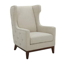 Load image into Gallery viewer, Amazon Brand – Stone & Beam Rosewood Button-Tufted Upholstered Wingback Accent Chair, 30"W, Cream
