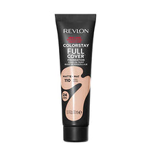 Load image into Gallery viewer, REVLON ColorStay Full Cover Longwear Matte Foundation, Heat & Sweat Resistant Lightweight Face Makeup, Ivory (110), 1.0 oz
