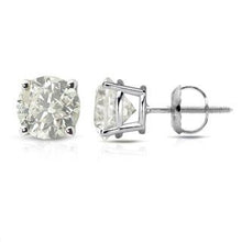 Load image into Gallery viewer, PARIKHS Round Diamond stud Plus Quality Screw Back 14K White Gold (0.25 ctw)