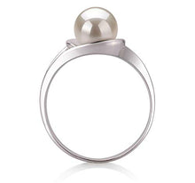 Load image into Gallery viewer, Clare White 6-7mm AAA Quality Freshwater 925 Sterling Silver Cultured Pearl Ring For Women - Size-5