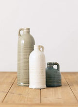 Load image into Gallery viewer, Sullivans Modern Farmhouse Decorative Small Ceramic Jug Vase Set of Three (3), 4”, 7.5” & 10” Tall, Crackled Finish Faux Floral Jugs, Distressed Decoration for Rustic Décor, Housewarming Gift (CM2431)