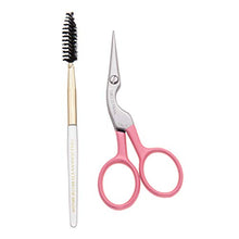 Load image into Gallery viewer, Tweezerman Exclusive Rose Tea Brow Shaping Scissors & Brush