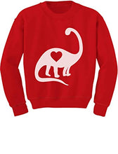 Load image into Gallery viewer, Valentines Sweaters for Girls Boys Dinosaur Love Heart Toddler Kids Sweatshirt 2T Red