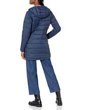Load image into Gallery viewer, Amazon Essentials Women's Lightweight Long-Sleeve Full-Zip Water-Resistant Packable Hooded Puffer Coat, Navy, Medium