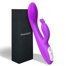 Load image into Gallery viewer, G Spot Rabbit Vibrator with Heating Function, Rose Sex Toys for Clitoris G-spot Stimulation,Waterproof Dildo Vibrator with 9 Powerful Vibrations Dual Motor Stimulator for Women or Couple Fun(Purple)