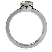 Load image into Gallery viewer, Silvershake Natural Peridot 925 Sterling Silver Stack Stackable Filigree Ring Size 6