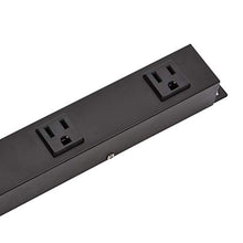 Load image into Gallery viewer, AmazonBasics Heavy Duty Metal Surge Protector Power Strip with Mounting Brackets - 9-Outlet, 600-Joule (15A On/Off Circuit Breaker)