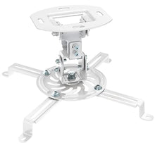 Load image into Gallery viewer, WALI Projector Ceiling Mount, Universal Low Profile Projector Mount with Retractable Arms and Multiple Adjustment Function (PM-002-W), White