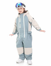 Load image into Gallery viewer, BUMDEEP Kid's Girls Boys One Pieces Ski Suits Jumpsuits Snowsuits Snowboard Waterproof Jackets (Blue ,130cm)