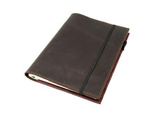 Load image into Gallery viewer, Leather Journal Leuchtturm1917 Medium A5 (5.75"x8.25") Softcover Notebook Travel Journal Cover Distressed Leather Refillable Writing Diary with Elastic Closure (Brown Nut Case)