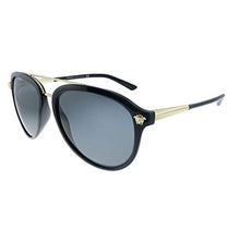 Load image into Gallery viewer, Versace VE 4341 GB1/87 Black Plastic Pilot Sunglasses Grey Lens