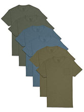 Load image into Gallery viewer, Fruit of the Loom Men's Short Sleeve Pocket T-Shirt, 6 Pack-Assorted Earth Tones, Small