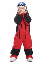 Load image into Gallery viewer, BUMDEEP Kid's Girls Boys One Pieces Ski Suits Jumpsuits Snowsuits Snowboard Waterproof Jackets (Red ,125cm)