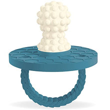 Load image into Gallery viewer, SMOOCH Pacifier Teething Toys for Babies 6-12 Months - Silicone Baby Teether Toy - Soothe Infant Sore Gums - Soft & Safe Hands-Free Freezable Teething Relief - Honeycomb Bubble Bump (Blue)