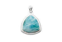 Load image into Gallery viewer, AZIEL Larimar Gemstones with 925 Sterling Silver Pendant Hand Made for Women