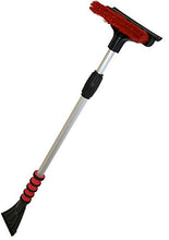 Load image into Gallery viewer, Mallory 581-E Telescoping 48" Sport Utility Snow Broom with Brush and Squeegee Head and Integrated Ice Scraper (Colors may vary)