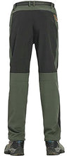 Load image into Gallery viewer, TBMPOY Men's Snow Ski Waterproof Fleece Lined Pants Outdoor Hiking Mountain Softshell with Belt 02 Thick Green XXL