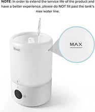 Load image into Gallery viewer, LEVOIT Humidifiers for Bedroom, Cool Mist Top Fill for Baby Nursery Kids and Plants with Essential Oils, Ultrasonic, Super Quiet, Easy Clean, BPA Free, 3L, White