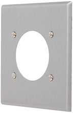 Load image into Gallery viewer, Leviton 4934 2-Gang Flush Mount 2.15 Inch Dia. Device Receptacle Wallplate, Standard Size, Steel, Device Mount, Aluminum