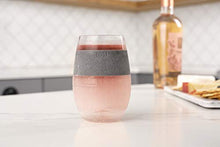 Load image into Gallery viewer, HOST Freeze Cooling Cup, Set of 2 Double Wall Insulated Freezer Chilling Tumbler with Gel, Glasses for Red and White Wine, 8.5 oz, Grey