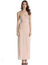 Load image into Gallery viewer, VETIOR Women Slip Dress Womens Nightgown Adjustable Spaghetti Straps Medium Nude