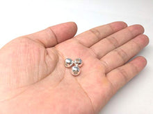 Load image into Gallery viewer, 30pcs Sterling Silver 8mm Round Spacer Beads (Large Hole ~ 3.2mm) for Jewelry Craft Making Findings SS70