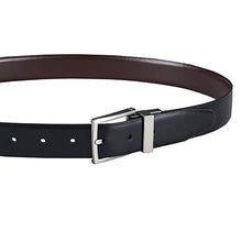 Load image into Gallery viewer, Kenneth Cole REACTION Men's 1 1/4 in. Feather Edge Dress Reversible Belt, Black/Burgundy, 40