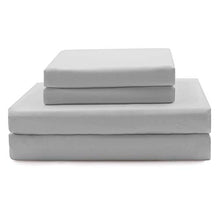 Load image into Gallery viewer, Hallmark Bed Sheets Set Twin Size - Soft Brushed Microfiber Sheets Grey Bed Sheets Twin Set Deep Pocket 14 Inches, Wrinkle Free and Hypoallergenic - 3 Piece Set, Twin, Light Grey