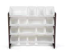 Load image into Gallery viewer, Humble Crew Extra-Large Toy Organizer, 16 Storage Bins, Espresso/White