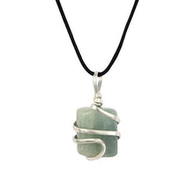 Load image into Gallery viewer, Aquamarine Gemstone Pendant Necklace - Natural Crystal Healing | Stone of Courage | Throat Chakra & Communication Aid | Calming & Soothing Energy to Relax and Reduce Stress | Jewelry for Men & Women