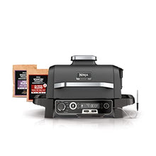 Load image into Gallery viewer, Ninja OG751 Woodfire Pro Outdoor Grill & Smoker with Built-In Thermometer, 7-in-1 Master Grill, BBQ Smoker, Air Fryer, Bake, Roast, Dehydrate, Broil, Ninja Woodfire Pellets, Portable, Electric, Grey