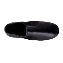 Load image into Gallery viewer, Linodes Leather Jazz Shoe Slip On for Girls and Boys (Toddler/Little Kid/Big Kid) Black 12M Little Kid
