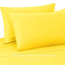 Load image into Gallery viewer, BASIC CHOICE Hypoallergenic Brushed Microfiber Bed Sheet Set, Yellow, Queen, 4 Pieces