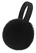 Load image into Gallery viewer, Simplicity Black Ear Muffs For Winter Men Warm Ear Warmers for Women Faux Furry Winter Ear Muffs Foldable Earmuffs for Women Winter Camping Outdoor Sports, Black