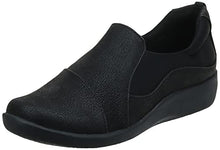 Load image into Gallery viewer, Clarks Women's CloudSteppers Sillian Paz Slip-On Loafer, Black Synthetic Nubuck, 8 M US