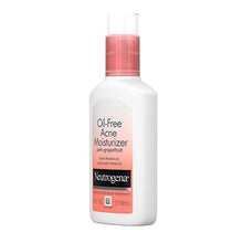 Load image into Gallery viewer, Neutrogena Oil Free Acne Facial Moisturizer with.5% Salicylic Acid Acne Treatment, Pink Grapefruit Acne Fighting Face Lotion for Breakouts, Non-Greasy & Non-Comedogenic, 4 fl. oz