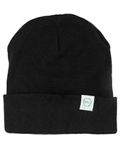 Load image into Gallery viewer, EMF Protection Hat Radiation Blocking Beanie by Halsa. Silver Fabric. High Shielding Efficiency. Blocks Radiation from Cell Phones, WiFi, Smart Meters, Power Lines, Microwaves and More. Black.