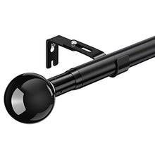 Load image into Gallery viewer, Adjustable Curtain Rod Set -1 inch Black Curtain Rods, Large Window Curtain Rod and Bracket,1 inch Drapery Rods for Bedroom,Kitchen,Sliding Glass Door (34-100”)