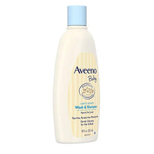 Load image into Gallery viewer, Aveeno Baby Gentle Wash & Shampoo with Natural Oat Extract, Tear-Free & Paraben-Free Formula For Hair & Body, Lightly Scented, 18 fl. oz