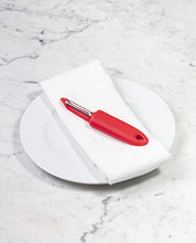 Load image into Gallery viewer, GIR: Get It Right Premium Swivel Peeler - I-Shape Serrated Peeler for Potatoes, Vegetables, Fruits, and More - Red