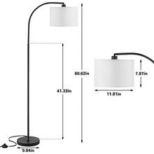 Load image into Gallery viewer, Arc Floor Lamp, LED Floor Lamp with Shade, Ambimall Adjustable Standing Lamp Modern Design, Mid Century Modern Floor Lamp for Living Room, Bedroom, Dining Room, Study Room and Office(Without Bulb)
