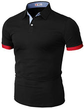 Load image into Gallery viewer, H2H Mens Casual Slim Fit Short Sleeve Collar Polo Shirts CHARCOALBLACK US S/Asia M (CMTTS261)