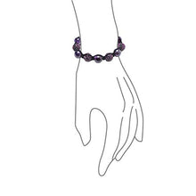 Load image into Gallery viewer, Bling Jewelry Purple Pave Crystal Ball Amethyst Beads Shamballa Inspired Bracelet for Men for Women Black Cord String Adjustable