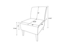 Load image into Gallery viewer, Linon Linen Script Lily, Dark Walnut Chair, 21.5" W x 29.5" D X 31.5" H