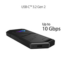 Load image into Gallery viewer, ASUS ROG STRIX Arion Aluminum Alloy M.2 NVMe SSD External Portable Enclosure Case Adapter, USB 3.2 Gen 2 Type-C (10 Gbps), USB-C to C and USB-C to A Cables, Fits PCIe 2280/2260/2242/2230 M Key/B+M Key